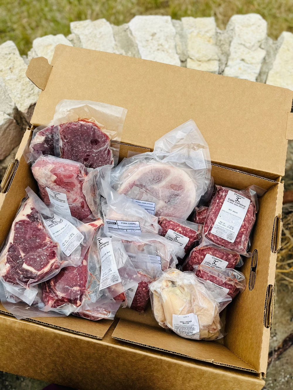 Chapman 3C Cattle Company Beef Box Farm To Table Meat Box| Beef | Pork| Chicken