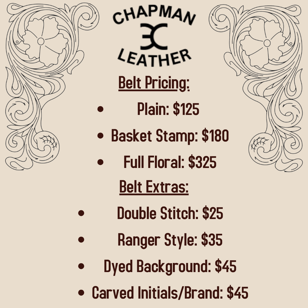 
                  
                    Chapman 3C Cattle Company Leather Belt-DEPOSIT
                  
                